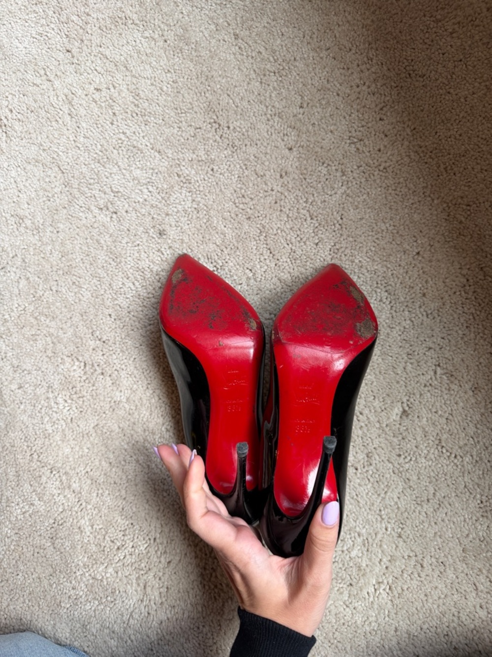 Christian Louboutin Black Patent Heels - Picture 4 of 4